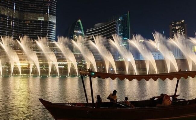 Dubai Fountain Lake Ride from Abu Dhabi